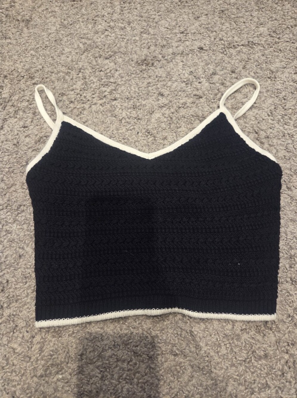 Abercrombie Black Knit Cropped Tank